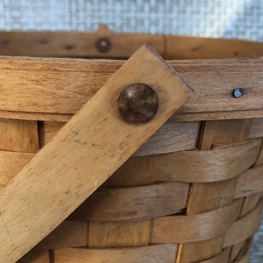 Longaberger 1995 Round Handle Basket With Domed Bottom